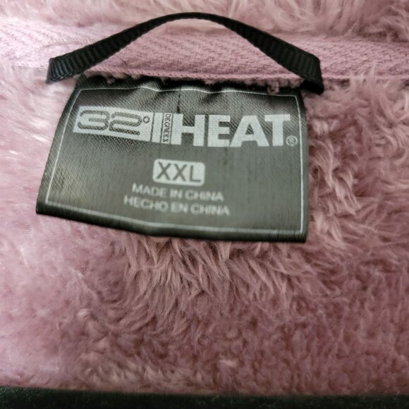 32 Degrees Heat Womens Sherpa Jacket Size 2XL Long Sleeve Full Zip Light Plum - Picture 4 of 12